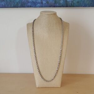 Silver-Tone Rope Chain Necklace